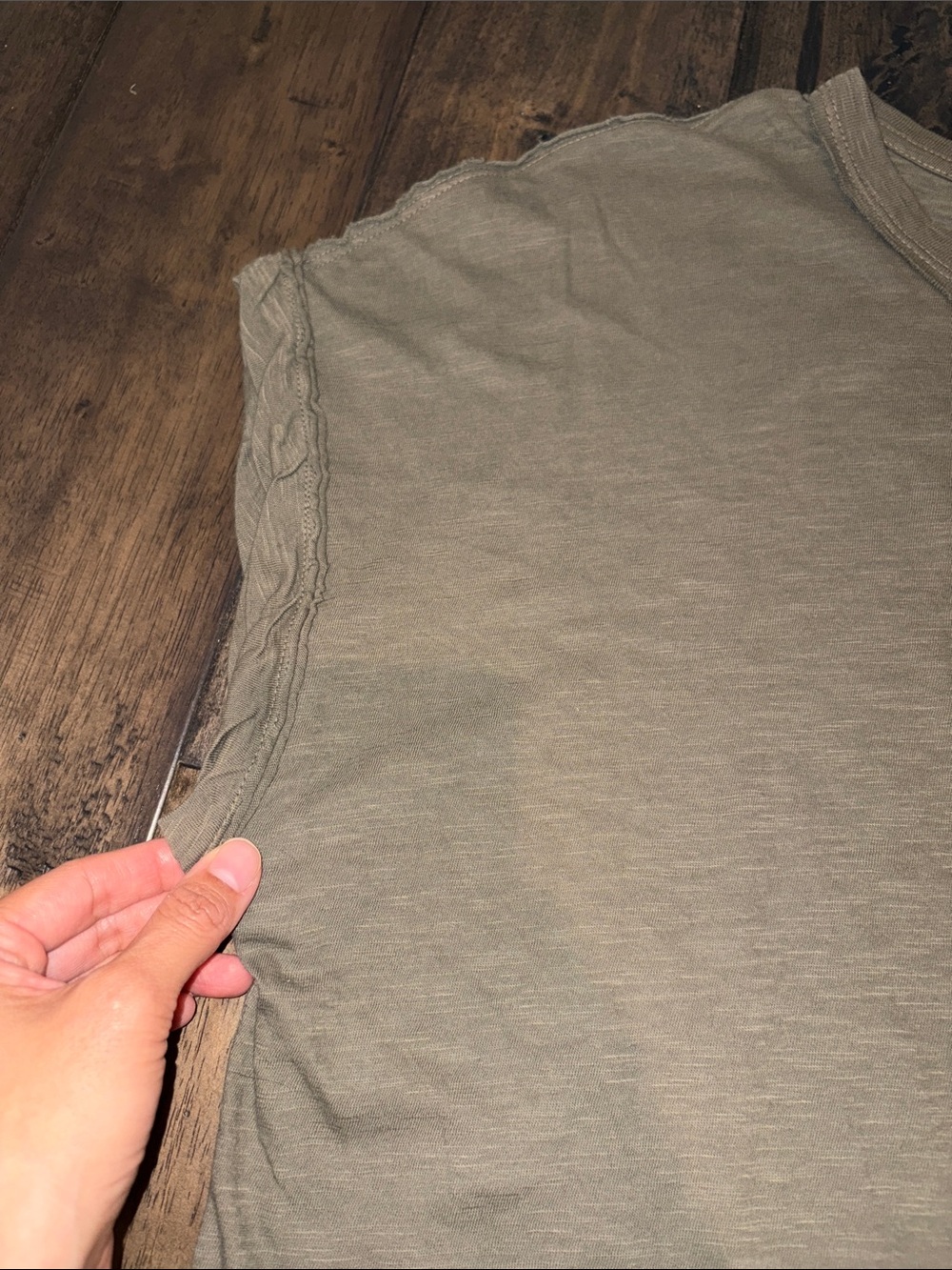 Free People Soft Olive Boxy Tee - Picture 3 of 6
